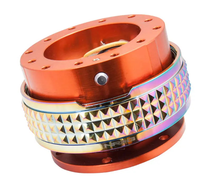 Nrg Quick Release Steering Hub – Pyramid Edition, Orange Housing W/ Neochrome Ring 1