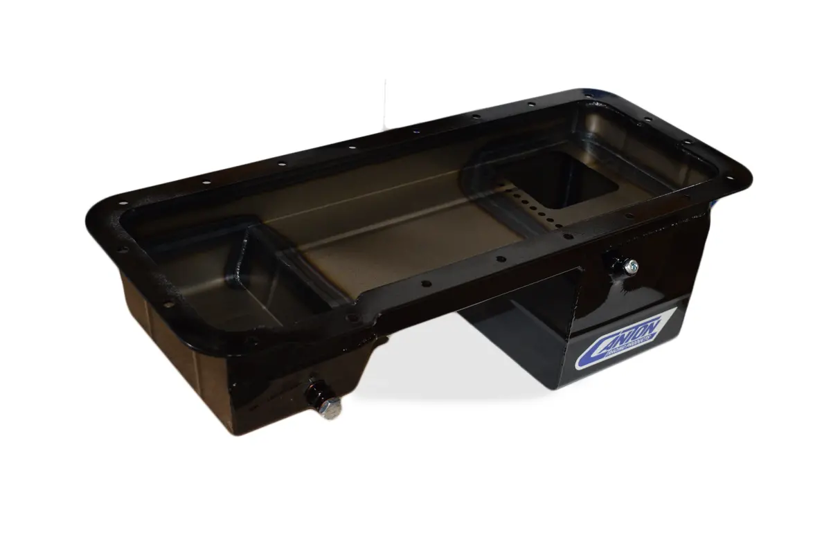 Canton Deep Rear Sump Oil Pan – Black, Fits Ford Fe Engines (332/428), Heavy-Duty Truck Application 1