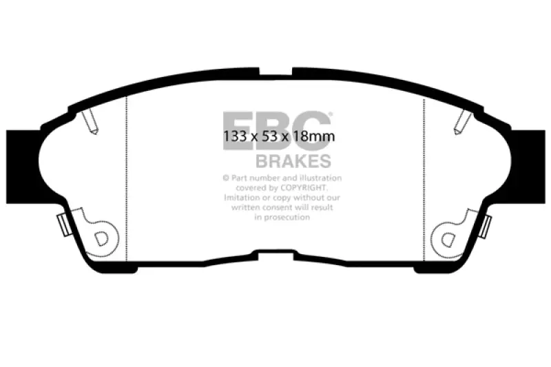Ebc Greenstuff Front Brake Pads For 1993–1997 Geo Prizm 1.6L 1