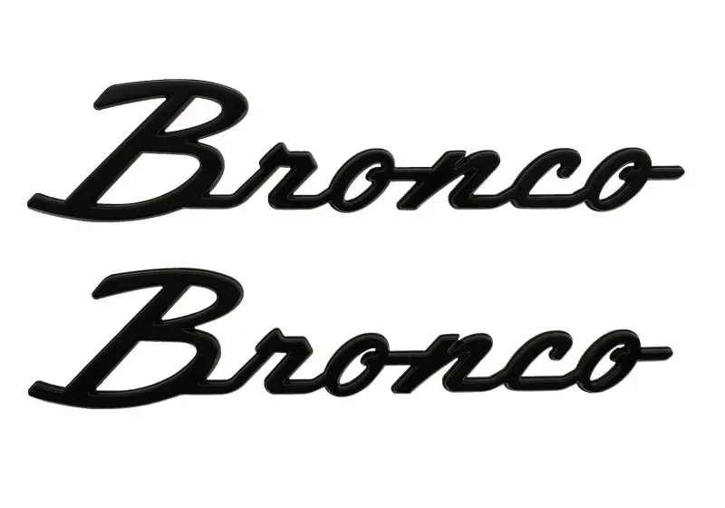 Ford Racing Bronco Classic Script Fender Badge Kit — Gloss Black Finish (2021–2024) 1