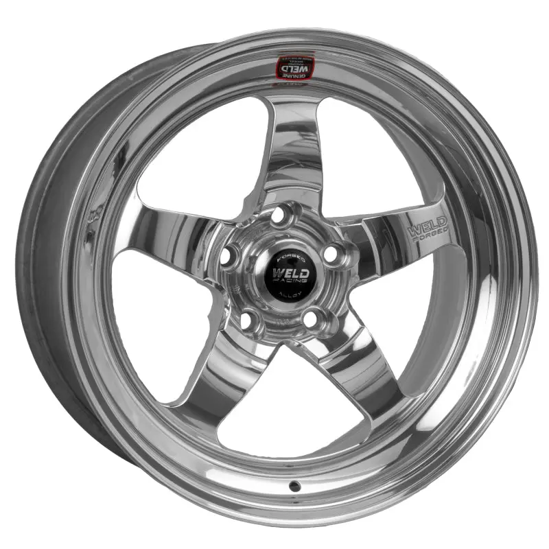 Weld Racing S71 Polished Aluminum Wheel – 17X9.5", 5X4.75" Bolt Pattern, 5.4" Backspace, Non-Beadlock Design 1