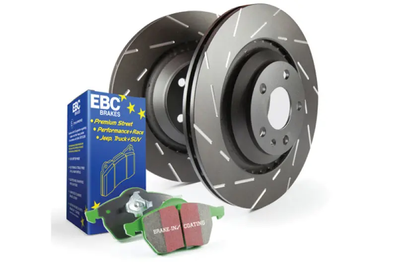 Ebc S2 Brake Upgrade Kit – Greenstuff High-Performance Pads And Usr Slotted Rotors 1