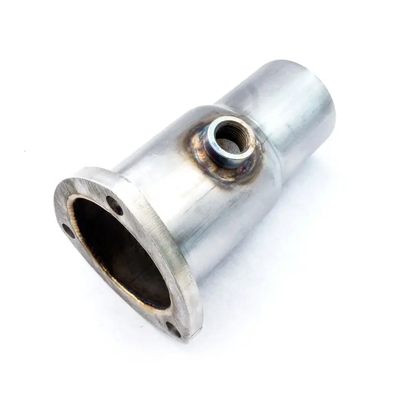 Stainless Works Collector Adapter — 3-Bolt Flange, 3" Od Inlet, 2.5" Od Outlet, Includes O2 Sensor Bung 1