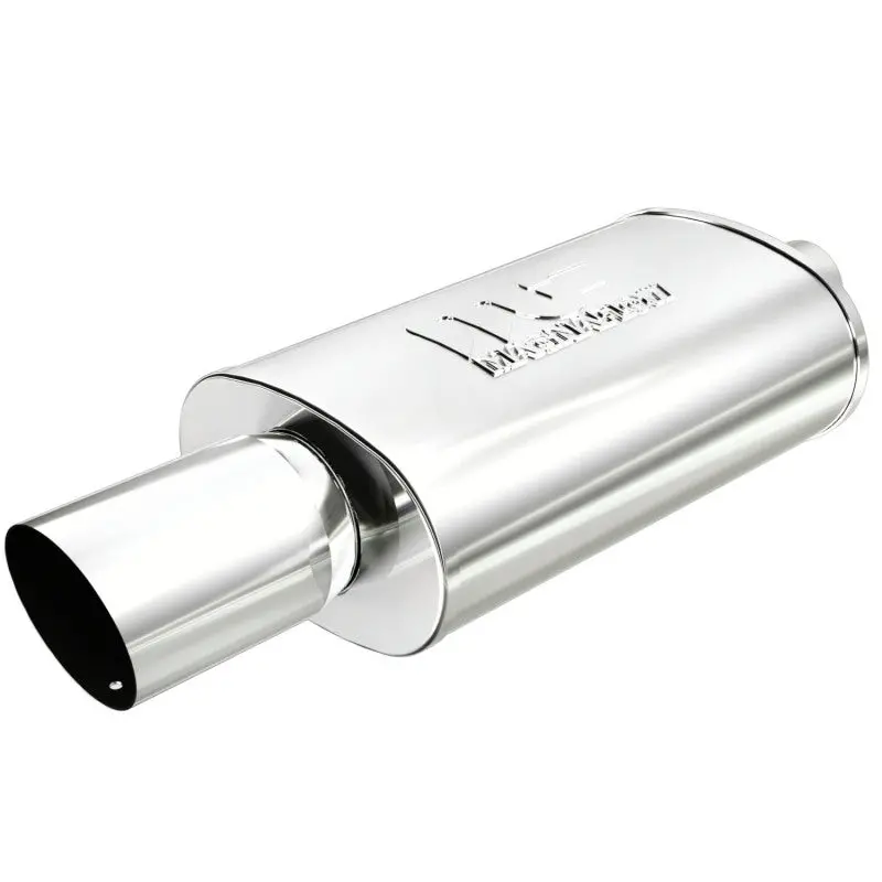 Magnaflow Stainless Steel Muffler With Tip – 14X5X8In Dimensions, 2.25In Inlet / 4In Outlet 1
