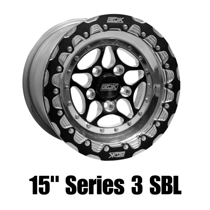 Belak Series 3 Single Beadlock Wheel – 15X9In, 6In Backspace, 5X4.75In Bolt Pattern, High-Pad Design 1