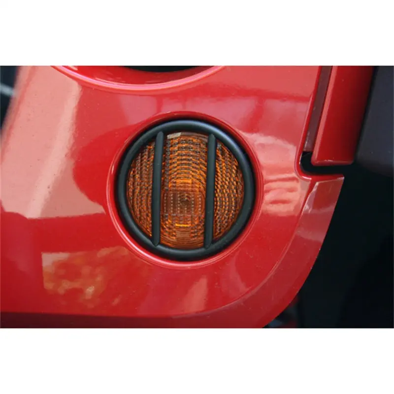 Rugged Ridge Euro-Style Turn Signal Guards For 2007–2018 Jeep Wrangler Jk – Gloss Black Finish 1