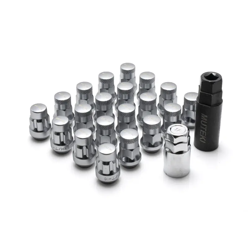 Wheel Mate Muteki Sr35 Close-End Locking Lug Nut Set — Satin Silver, 12×1.25Mm, 35Mm Length 1
