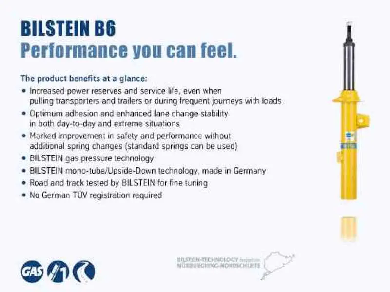 Bilstein B6 Front Right Twin-Tube Strut Assembly For 2015–2017 Mercedes-Benz Gla45 Amg (Non-Electronic Suspension) 1
