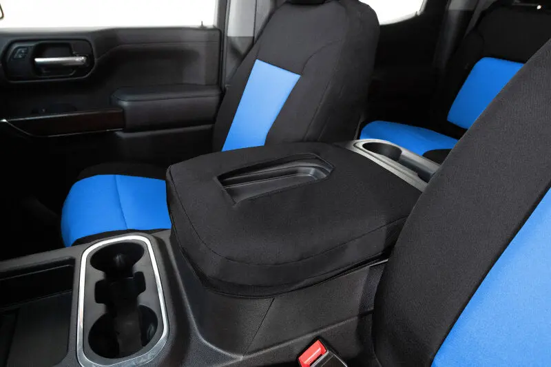 Covercraft Endura Precisionfit Second Row Seat Covers For 2019–2024 Ram 1500 — Blue/Black 1