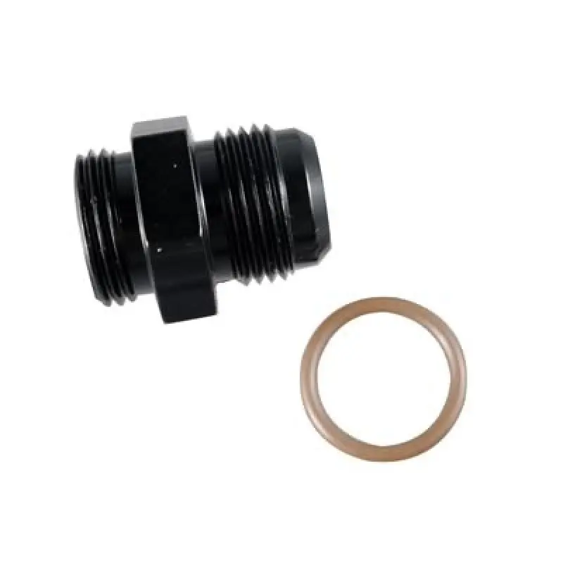 Fragola O-Ring Radius Fitting – -6 An X 9/16"-18, Black Anodized (6-Pack) 1