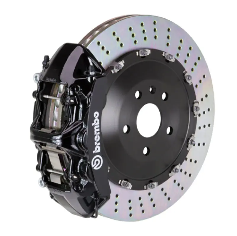 Brembo Gt Big Brake Kit For 2011–2016 Bmw 528I/528I Xdrive – Front, 6-Piston Calipers, 405X34Mm Drilled Two-Piece Rotors, Black Finish 1