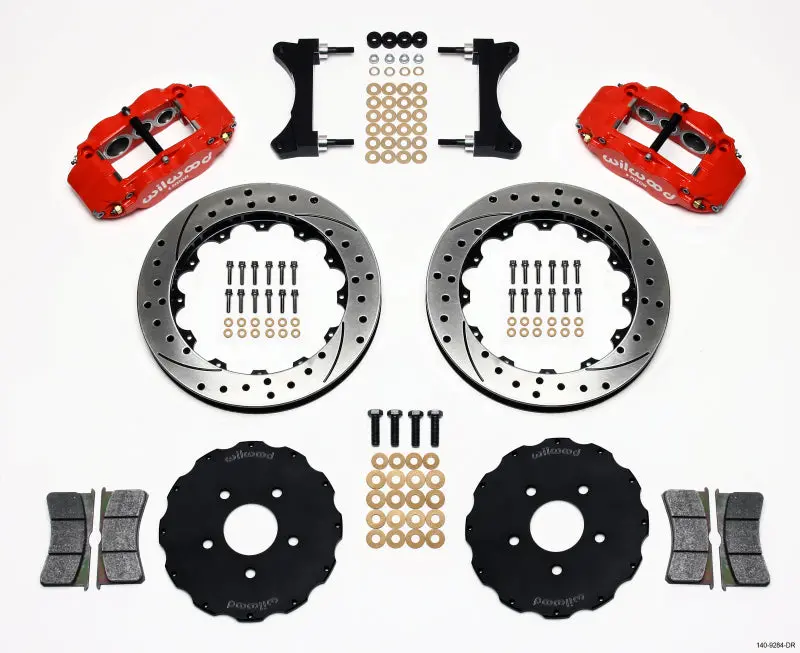 Wilwood Superlite 6R Narrow Front Brake Hat Kit – 13.06" Drilled, Red Finish, For Mitsubishi Evo Viii 1