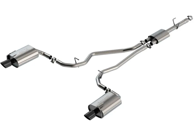 Borla S-Type Cat-Back Exhaust System – Black Chrome Tips For 2020 Ford Explorer Limited Ecoboost 2.3L 1