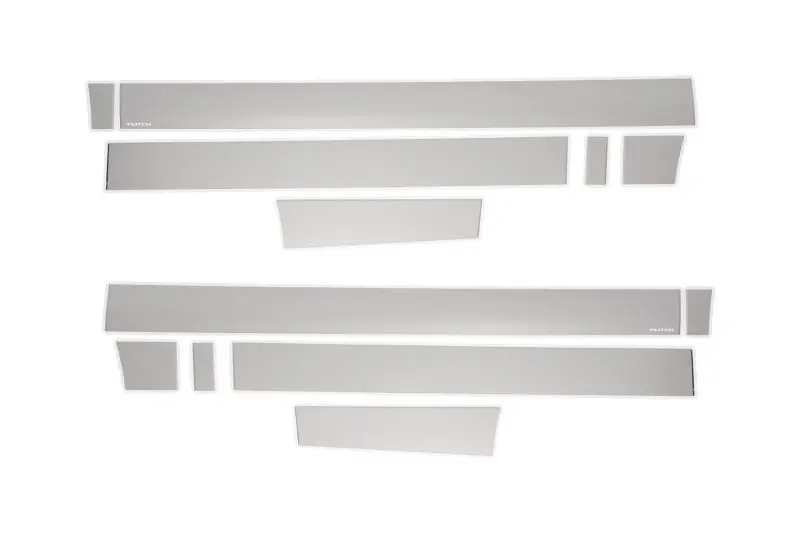 Putco Stainless Steel Rocker Panel Trim For 2015–2020 Ford F-150 Supercab (8' Box) – 12-Piece Set, 4.25" Height 1