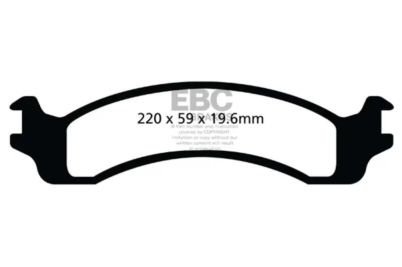 Ebc 00-02 Dodge Ram 2500 Pick-Up 5.2 2Wd (Pad With Wear Sensor) Ultimax2 Front Brake Pads 1