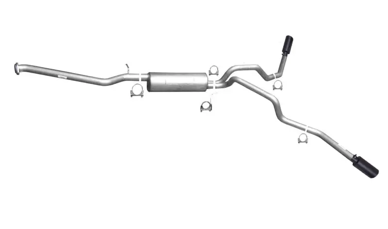 Gibson Extreme Dual Exhaust System — Cat-Back, 2.5-Inch, Black Elite Finish For 1999–2003 Gmc Sierra 1500 Sl 5.3L 1