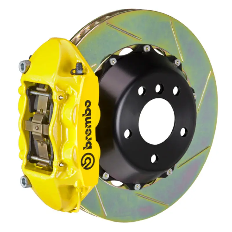 Brembo Gt Big Brake Kit For 2009–2015 Bmw 7-Series – Rear, 380X28Mm Slotted Two-Piece Rotors, Yellow Calipers 1