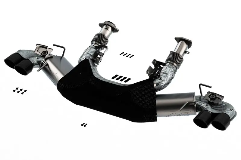Borla Atak Dual Exhaust System For 2020 Chevrolet Corvette C8 With 6.2L Engine – 3-Inch Diameter, Black Chrome Tips 1