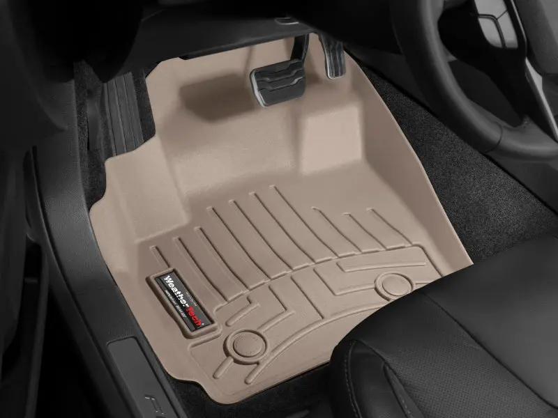 Weathertech Front Floor Liners – Tan Trim-Compatible All-Weather Interior Protection 1