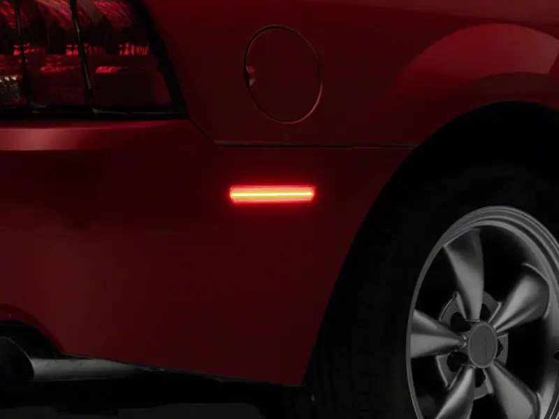 Raxiom Axial Series Led Side Marker Lights – Red, Rear Fitment For 1999–2004 Ford Mustang 1