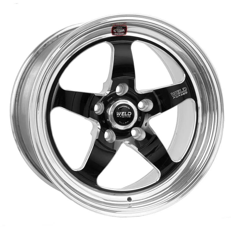 Weld S71 Forged Black Wheel – 17X15 Inches, 5X4.5 Bolt Pattern, 7.7-Inch Backspace, Non-Beadlock Design 1