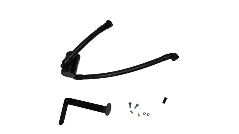 J&L Oil Separator For 2015–2017 Ford F-150 5.0L – 3.0-Inch Pcv-Side Mount, Black Anodized 1