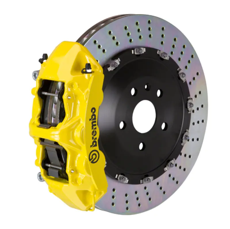 Brembo 19+ A6 (C8)/19+ A7 (C8) Front Gt Bbk 6 Piston Cast 405X34 2Pc Rotor Drilled- Yellow 1