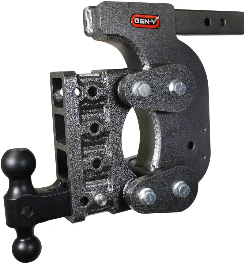 Gen-Y The Boss Torsion-Flex 2" Receiver Hitch – 12.5" Drop, 16,000 Lb Capacity With Dual-Ball Stabilizer Kit (Gh-051) 1