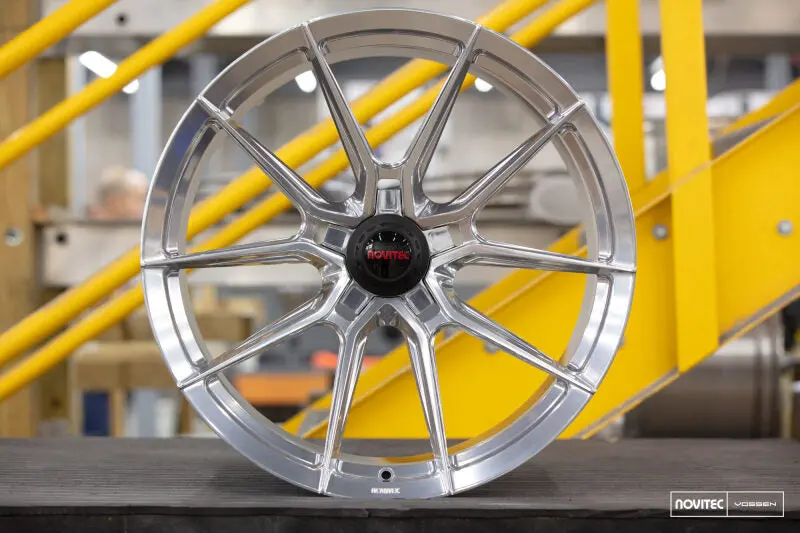 Vossen X Novitec Nf10 Forged Alloy Wheel – 22X9.5 Inches, 5X114.3 Bolt Pattern, Et34 Offset, Brushed Gloss Clear Finish (Ferrari Purosangue Fr Fitment) 1