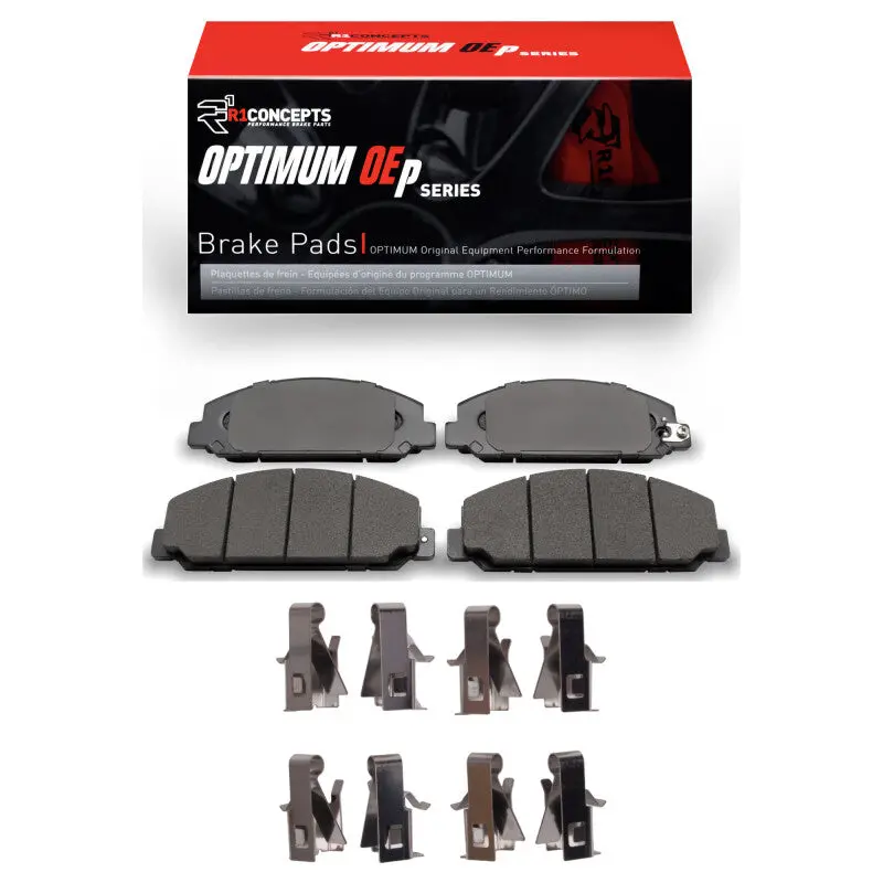 R1 Optimum Oe Replacement Brake Pad & Hardware Kit For 2013–2020 Hino 195 – Front & Rear 1