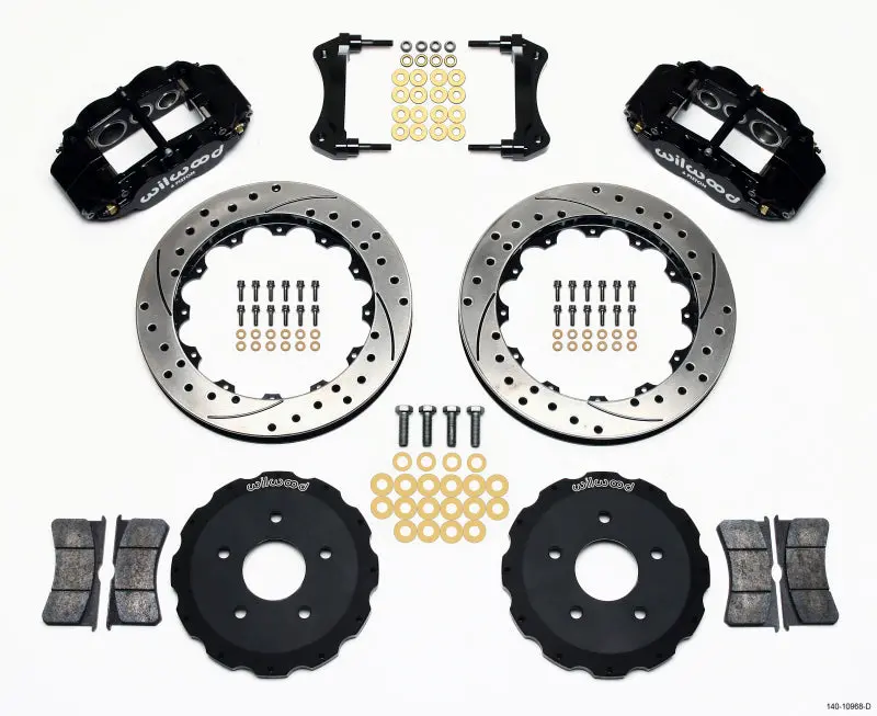 Wilwood Narrow Superlite 6R Front Hat Kit – 13.06-Inch Drilled Rotor, Backdraft Cobra Design (Bmw E36-Compatible) 1