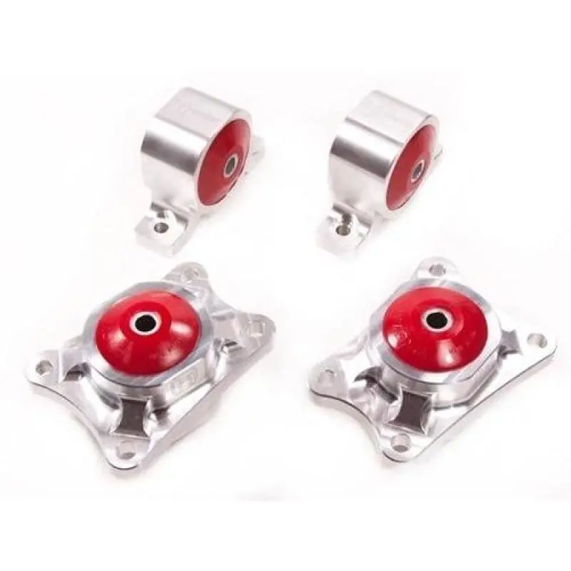 Innovative 00-09 Honda S2000 F-Series Silver Aluminum Mounts 85A Bushings Billet Rear Diff Mounts 1
