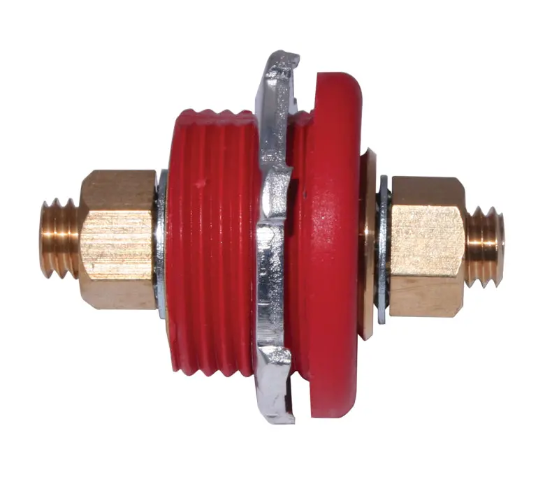 Moroso Red Single Thru-Panel Electrical Connector 1