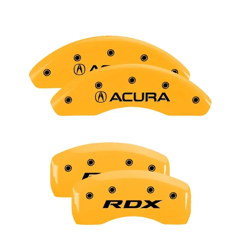 Mgp 4 Caliper Covers Engraved Front Acura Rear Tlx Yellow Finish Black Char 2019 Acura Rdx 1