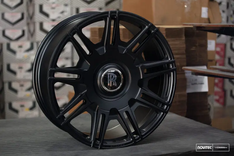 Vossen X Novitec Sp2 Satin Black Forged Wheel – 22X9.5 In, 5X112 Bolt Pattern, Et8 Offset For Rolls-Royce Ghost Ii Gen (Front Fitment) 1