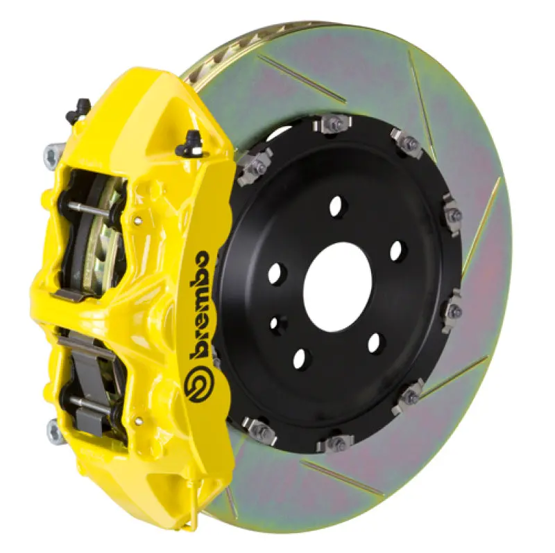 Brembo Gt Big Brake Kit For 2020+ Corvette C8 & C8 Z51 — Front, 6-Piston Calipers, 380X34Mm Slotted Two-Piece Rotors (Type 1, Yellow Finish) 1