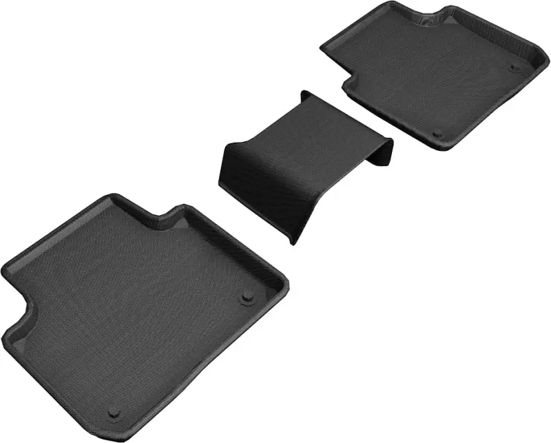 3D Maxpider 2019-2019 Porsche Cayenne Kagu 2Nd Row Floormats - Black 1